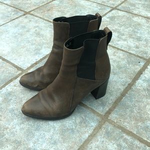 Clark’s brown leather booties